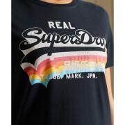 Kurzarm-T-Shirt, Damen Superdry Logo Vintage