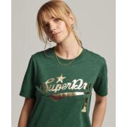 Kurzarm-T-Shirt, Damen Superdry Vintage Script Style College
